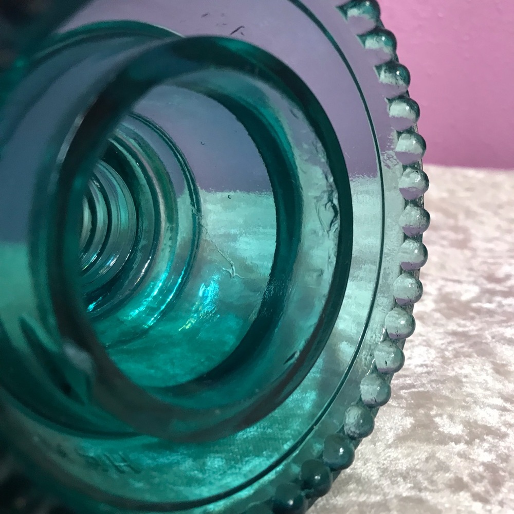 Hemingray 42 * Electric Insulator Teal Aqua Retro Collectible Glass Display Home - Picture 7 of 7